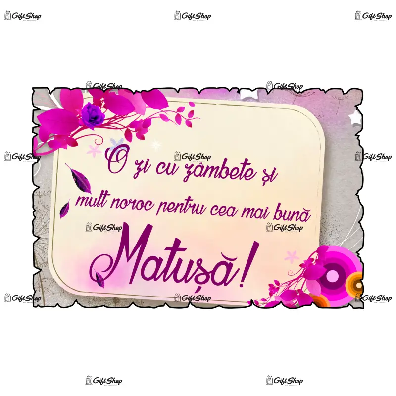 O zi cu zambete pentru cea mai buna matusa, magnet frigider mgs095